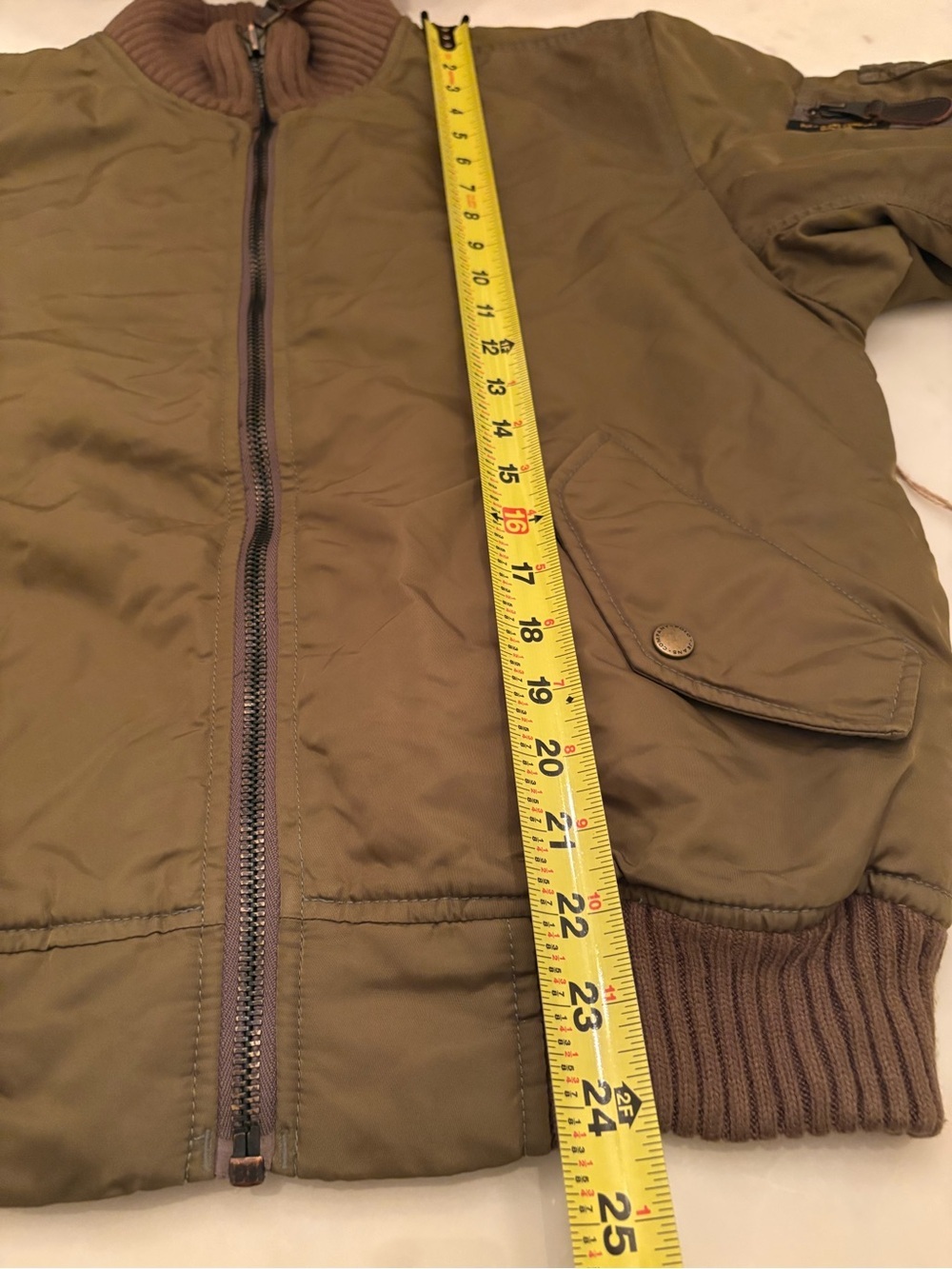 Ralph Lauren Polo Jeans Co. Military Surplus Army Green Bomber Jacket Coat S Vtg - Picture 7 of 8